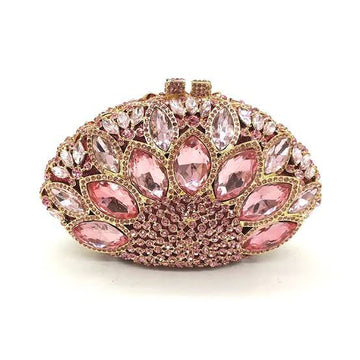 Santorini Crystal Metal Clutch