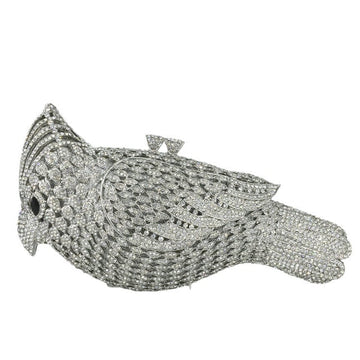 Cute Woodpecker Crystal Clutch
