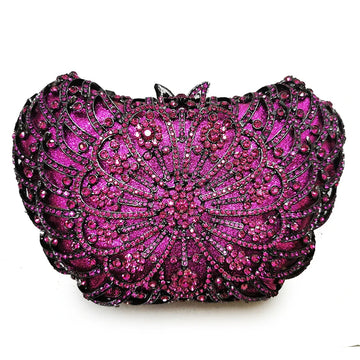 Ab mulheres bolsas de noite ouro metal luxo senhora diamante bolsas bolsa cocktail garras jantar baile cristal embreagem strass