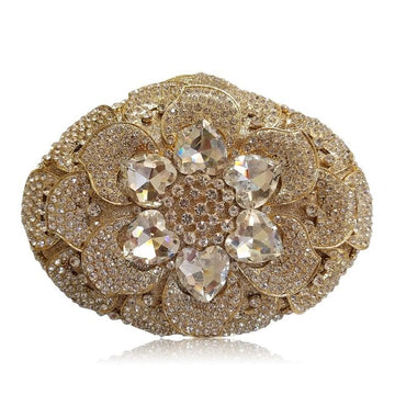 Arabella Crystal Metal Clutch