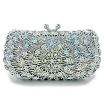 Yara Moiselle Crystal Metal Clutch