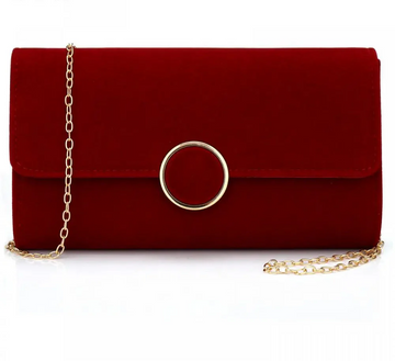 Bolsa de noite retrô de veludo para mulheres, pequena, sólida, dia, bolsas e bolsas, corrente de casamento, bolsa de ombro, jantar, carteira