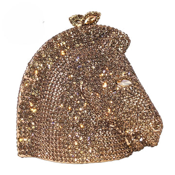 Crystal Arabian Horse Head Clutch