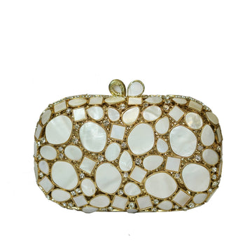Afnan Noir Mother of Pearl Clutch