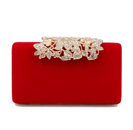 Clutch Veludo Flor Siena