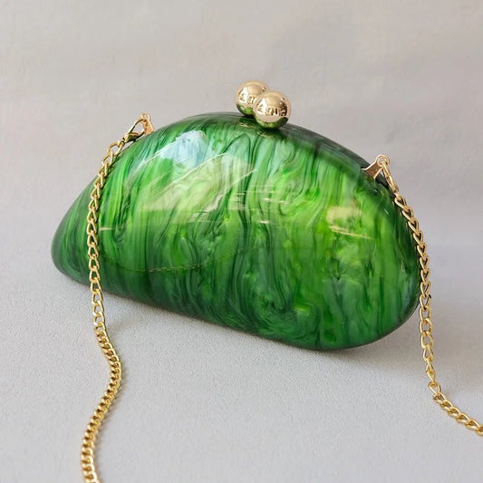 Rumena Green Clutch