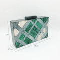 Moda acrílico bolsa de embreagem multicolorido xadrez retalhos saco de noite luxo corrente ombro crossbody sacos novidade carteira bolsas
