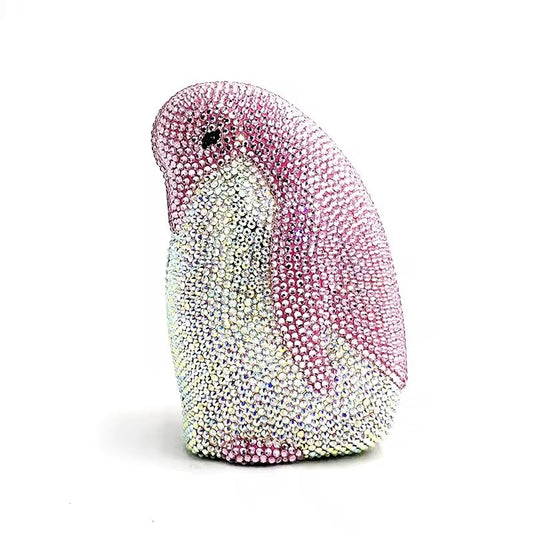 Crystal Penguin Metal Clutch