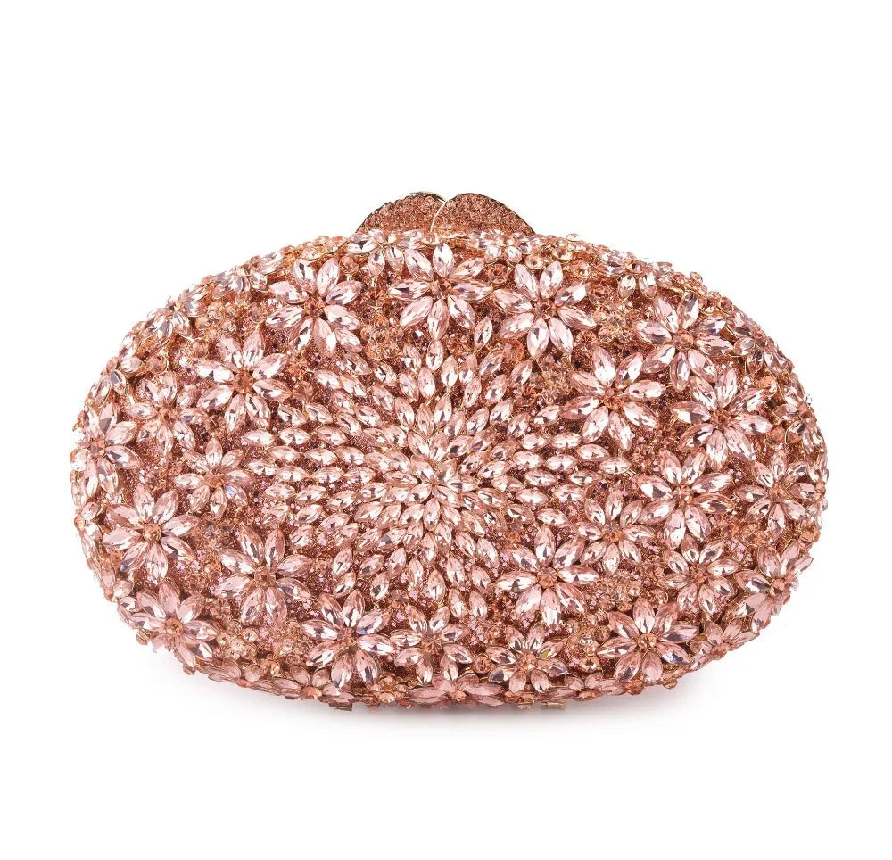 Xiyuan elegante rosa/ouro cor pedra sacos de noite e garras para mulheres festa formal cristal bolsa embreagem casamento bolsa