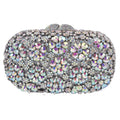Khannet-sc781 saco de noite feminino, saco de noite luxuoso com padrão floral e strass esmeralda