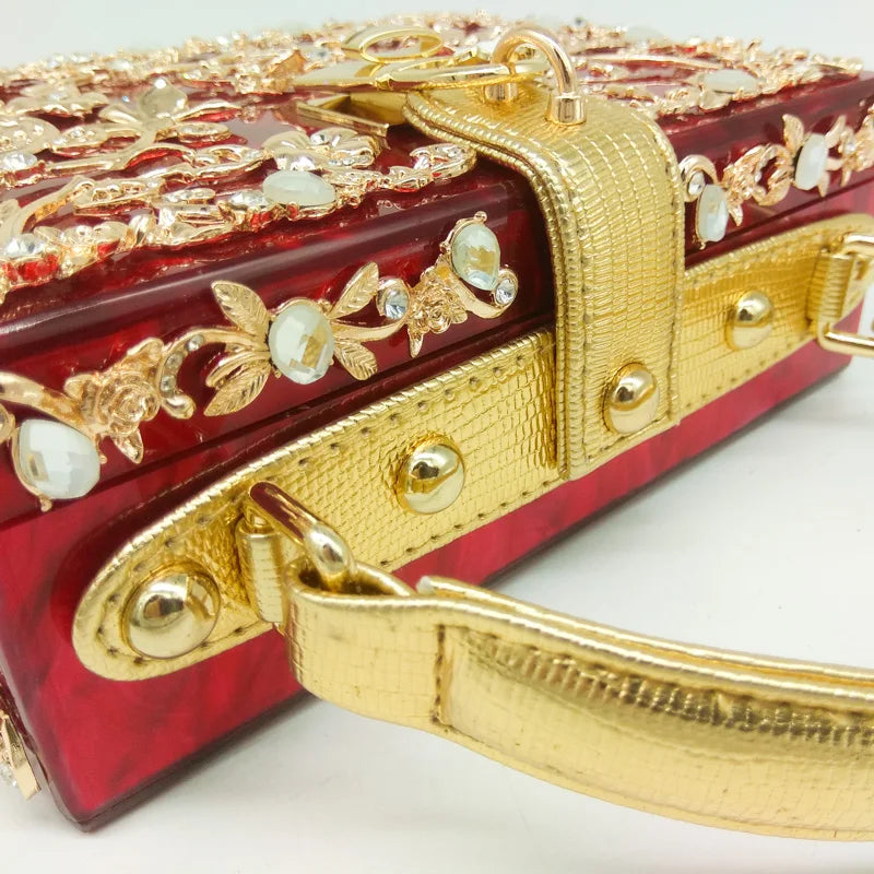 Bolsa de ombro feminina delicada de flor, bolsa de mão luxuosa de acrílico com bolsas transversais da moda, para mulheres