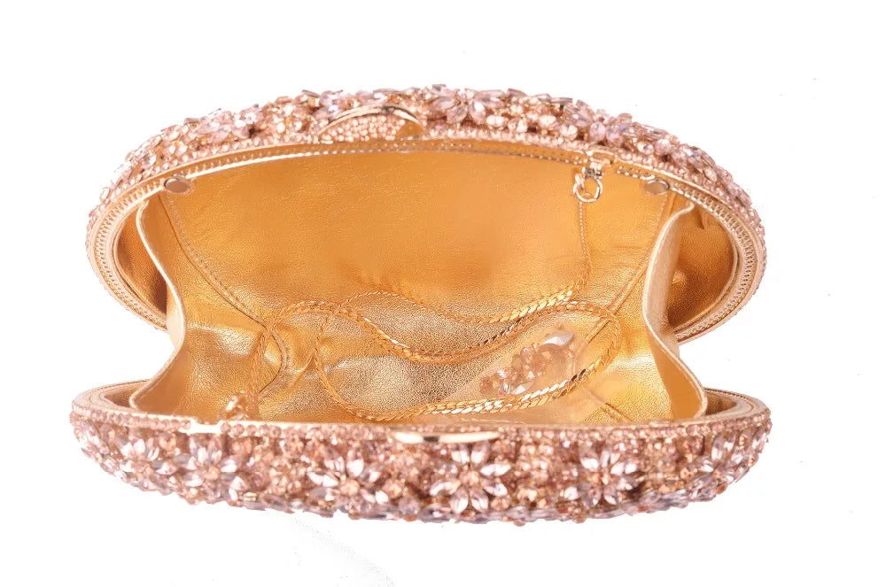 Xiyuan elegante rosa/ouro cor pedra sacos de noite e garras para mulheres festa formal cristal bolsa embreagem casamento bolsa