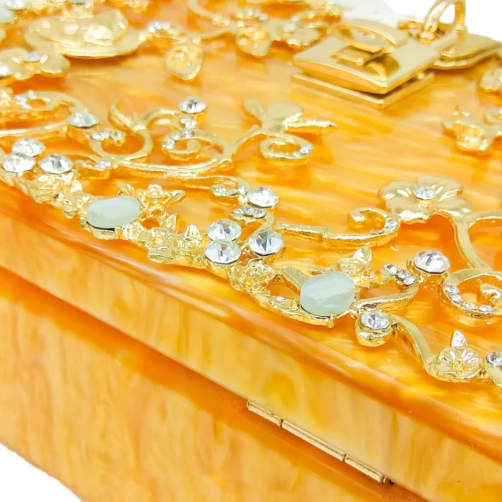 Bolsa de ombro feminina delicada de flor, bolsa de mão luxuosa de acrílico com bolsas transversais da moda, para mulheres