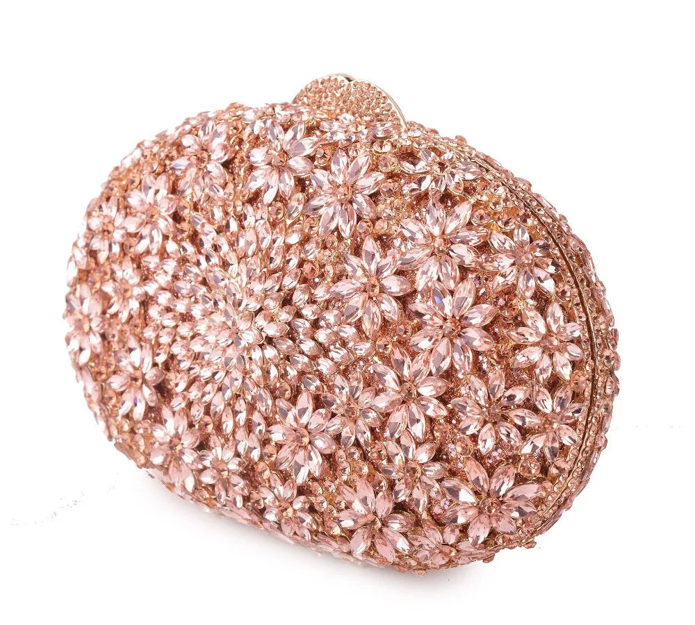 Xiyuan elegante rosa/ouro cor pedra sacos de noite e garras para mulheres festa formal cristal bolsa embreagem casamento bolsa
