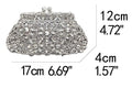 Flor coroa prata cristal embreagem para mulheres, bolsa de noite, saco de baile, embreagens nupciais, bolsa de casamento, boutique de fgg, em estoque