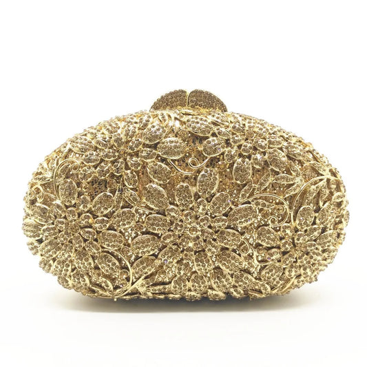 Mulheres oco para fora multi flores de cristal embreagem saco noite diamante minaudiere bolsa casamento para a mãe presentes natal sacos