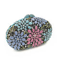 Mulheres oco para fora multi flores de cristal embreagem saco noite diamante minaudiere bolsa casamento para a mãe presentes natal sacos