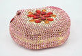 KHNMEET-Maçã Rosa Bolsa Noite para Mulheres, Diamante De Cristal, Embreagem De Festa, Saco De Luxo De Casamento, Moda De Frutas, Bolsa Das Senhoras, SC146