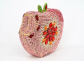 KHNMEET-Maçã Rosa Bolsa Noite para Mulheres, Diamante De Cristal, Embreagem De Festa, Saco De Luxo De Casamento, Moda De Frutas, Bolsa Das Senhoras, SC146