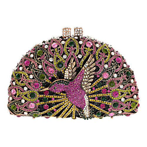 Mini Bird Crystal Clutch