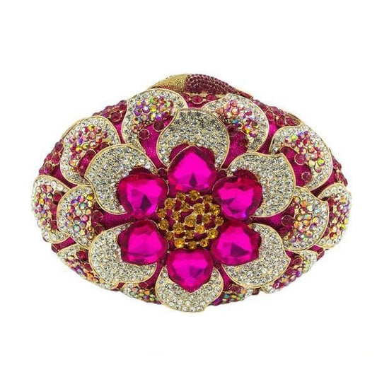 Arabella Crystal Metal Clutch