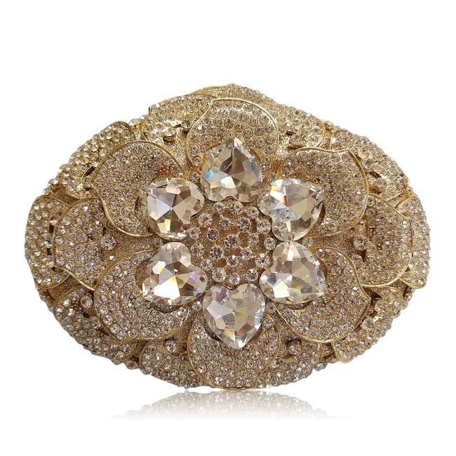 Arabella Crystal Metal Clutch