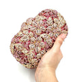 Mulheres saco de festa à noite diamantes elegante embreagem cristal luxo nupcial festa casamento carteira bolsa flor bolsas cristal