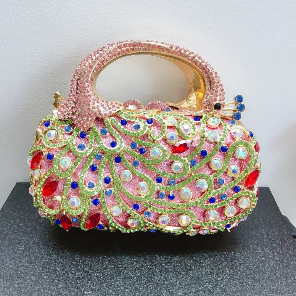 Saco De Jantar De Incorporação De Diamante, Mais Recente Estilo Phoenix, Bolsa De Noite De Luxo, Festa De Casamento