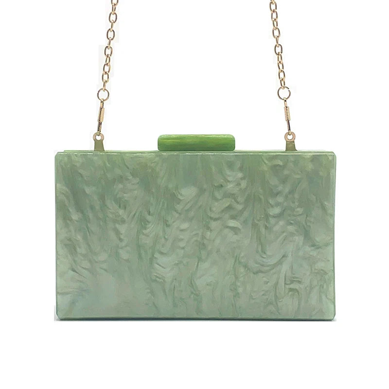 Bolsa crossbody acrílica para mulheres, bolsas de luxo, bolsa de moedas, verde puro, bolsa de ombro fofa, marca de moda, nova, 2022