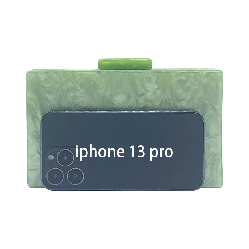 Bolsa crossbody acrílica para mulheres, bolsas de luxo, bolsa de moedas, verde puro, bolsa de ombro fofa, marca de moda, nova, 2022