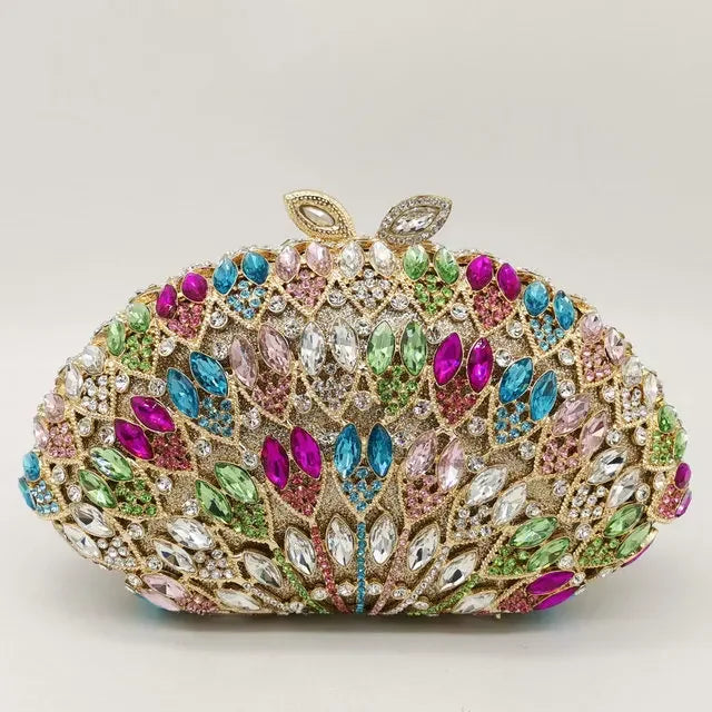 Boutique de fgg feminino rosegold cristal noite saco embreagem casamento formal jantar bolsas bolsas nupcial diamante minaudiere saco