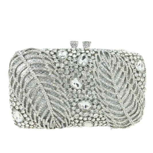 Boutique de fgg roxo cristal noite sacos embreagem feminino formal festa folha strass bolsas nupcial casamento minaudiere bolsa