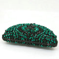 Boutique de fgg pavão verde mulheres bolsas de noite casamento cocktail cristal bolsa embreagem nupcial diamante minaudiere bolsas