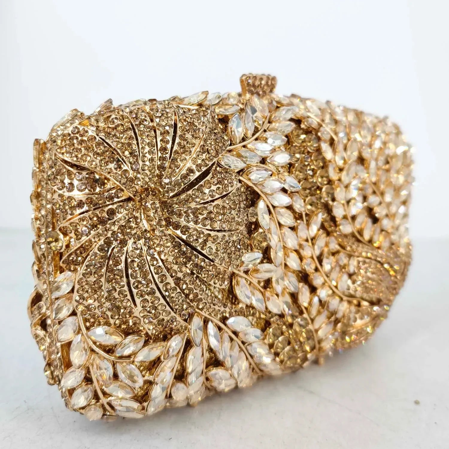 Boutique de fgg flor elegante bolsas e bolsas de noite designer de luxo festa de casamento strass sacos de embreagem de casamento nupcial