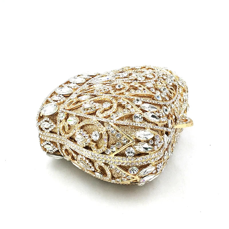 Mulheres festa à noite bolsa diamantes luxo cristal garras elegantes senhoras bolsas festa de casamento nupcial coroa real bolsas saco