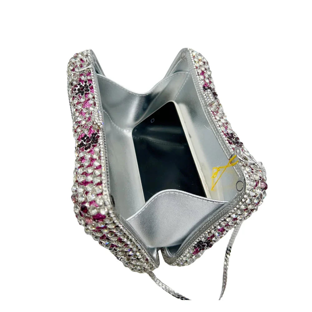 Xiyuan marca de luxo designer cristais sacos noite moda feminina diamantes bolsa festa casamento flor garras nupciais