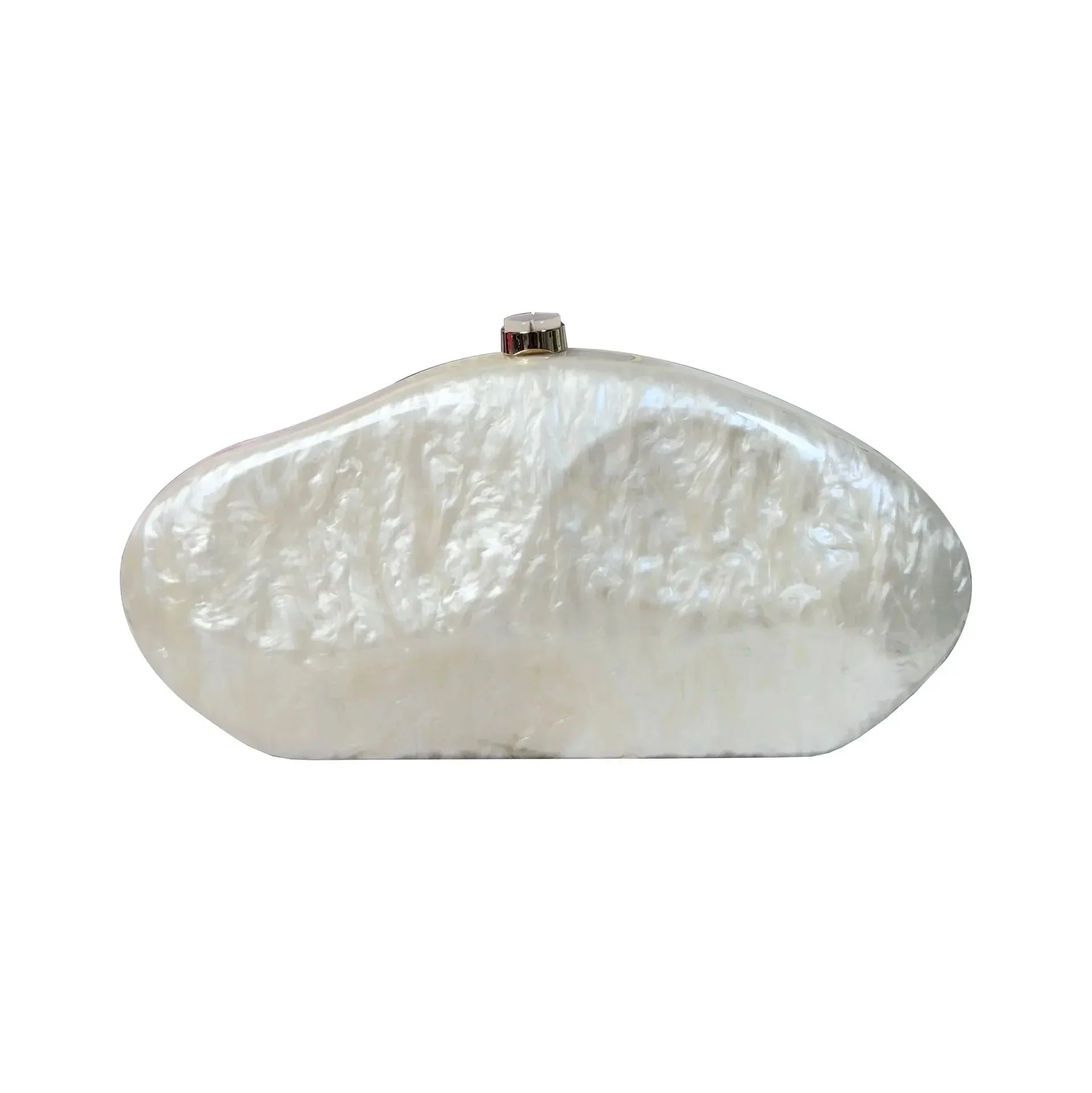 2024 outono nova moda acrílico portátil noite banquete saco de ondulação de água padrão deformado pedra ombro único inclinação cruz