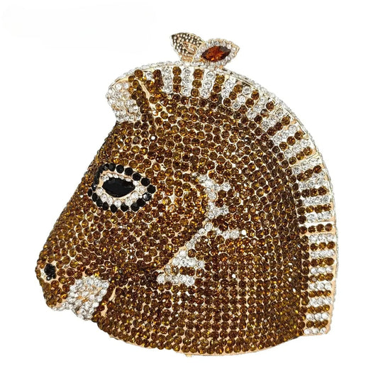 Crystal Arabian Horse Head Clutch