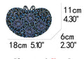Boutique de fgg azul marinho forma de coração feminino flor embreagem sacos de noite festa de casamento nupcial bolsas de cristal strass bolsas