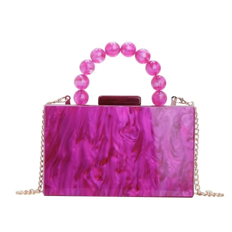 Caixa de acrílico saco de noite corrente bolsa de ombro crossbody saco de jantar marca dura nenhuma origem china bolsa