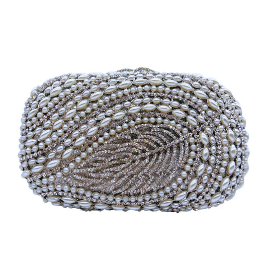 Pérola diamante noite embreagens formal casamento folhas bolsas diamante bolsas femininas de metal duro senhora bolsas jantar nupcial embreagem
