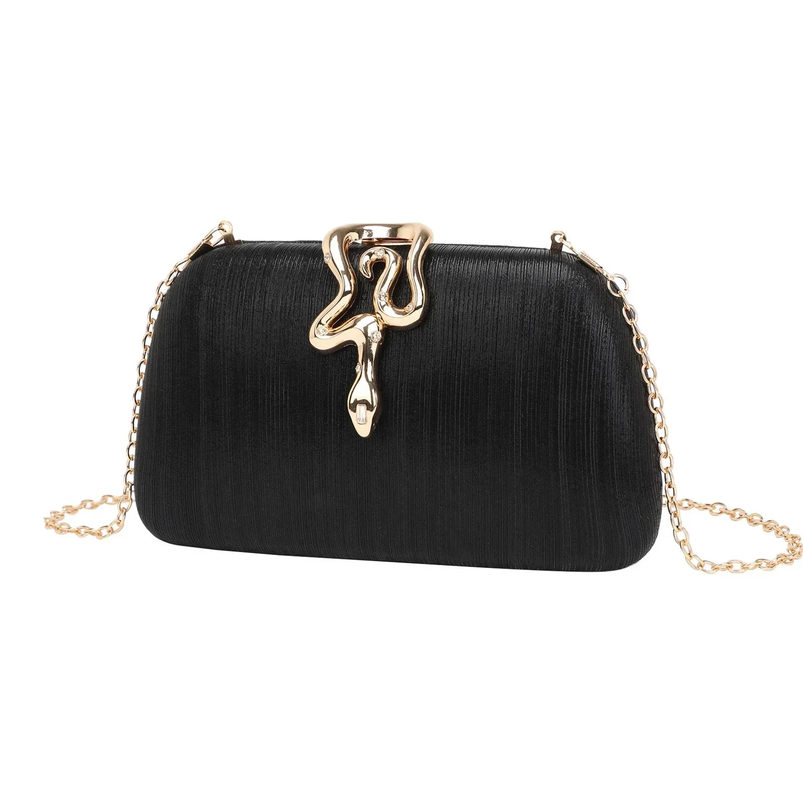 Moda cobra bloqueio saco de embreagem versátil festa noite bolsa vestido código saco crossbody para todas as ocasiões