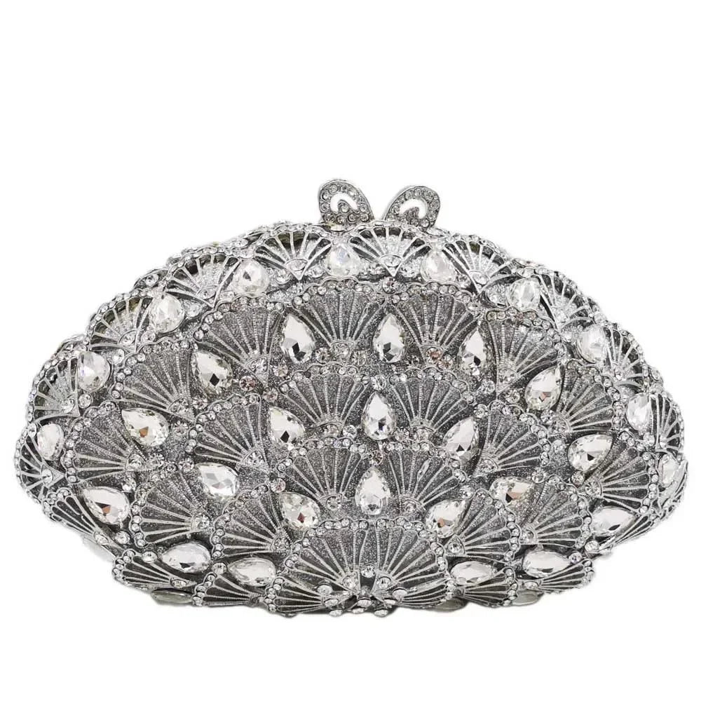 Boutique de fgg luz azul cristal sacos de embreagem para mulheres pavão noite bolsa nupcial casamento strass minaudiere bolsas saco