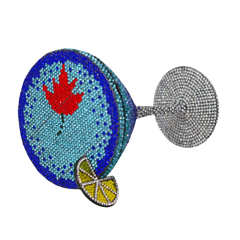 Martin cocktail copo diamante saco de noite nova chegada cristal nupcial bolsa jantar garras feminino bolsa cristal strass sacos