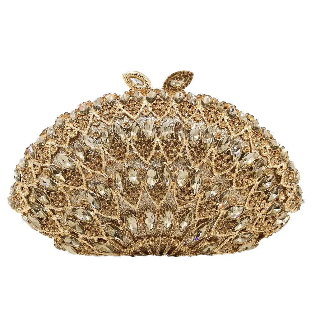 Boutique de fgg feminino rosegold cristal noite saco embreagem casamento formal jantar bolsas bolsas nupcial diamante minaudiere saco