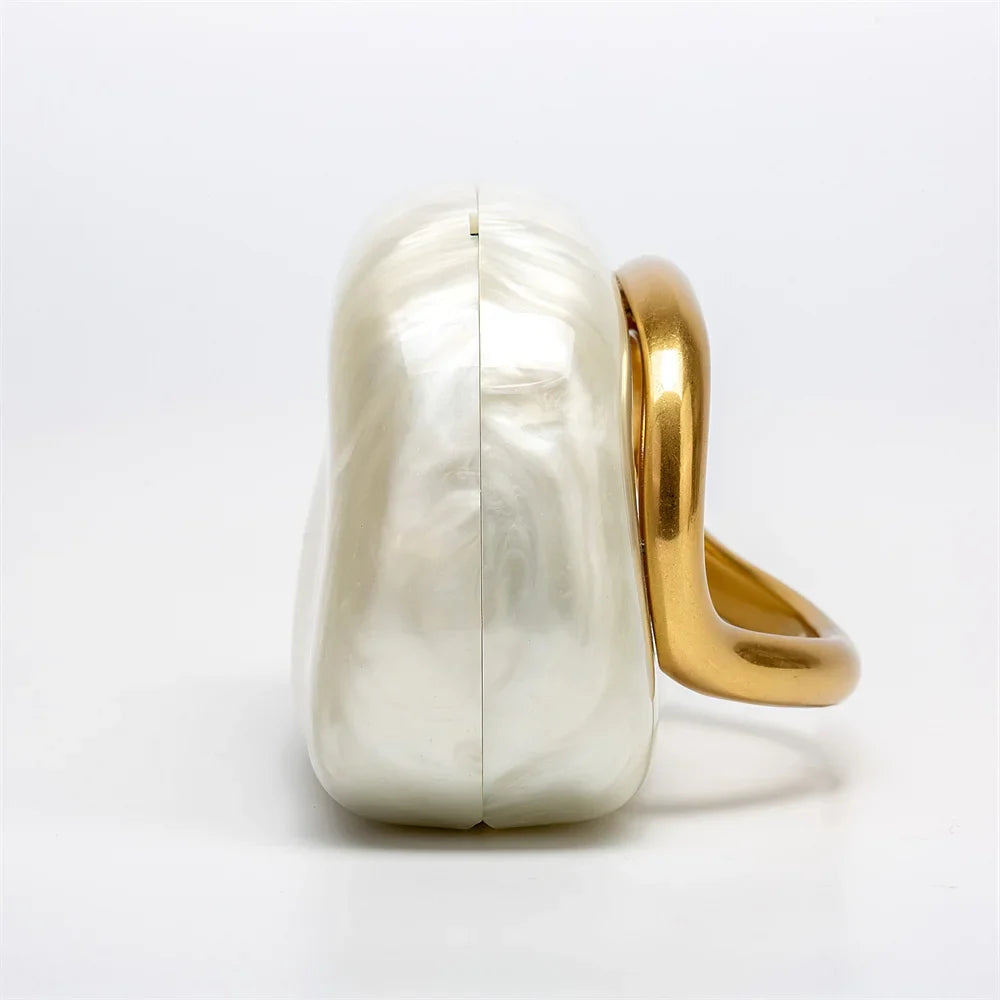 Mulheres grande bronze metal nome acrílico caixa embreagem sacos de noite nupcial bolsas e bolsas praia presente luxo designer bolsa