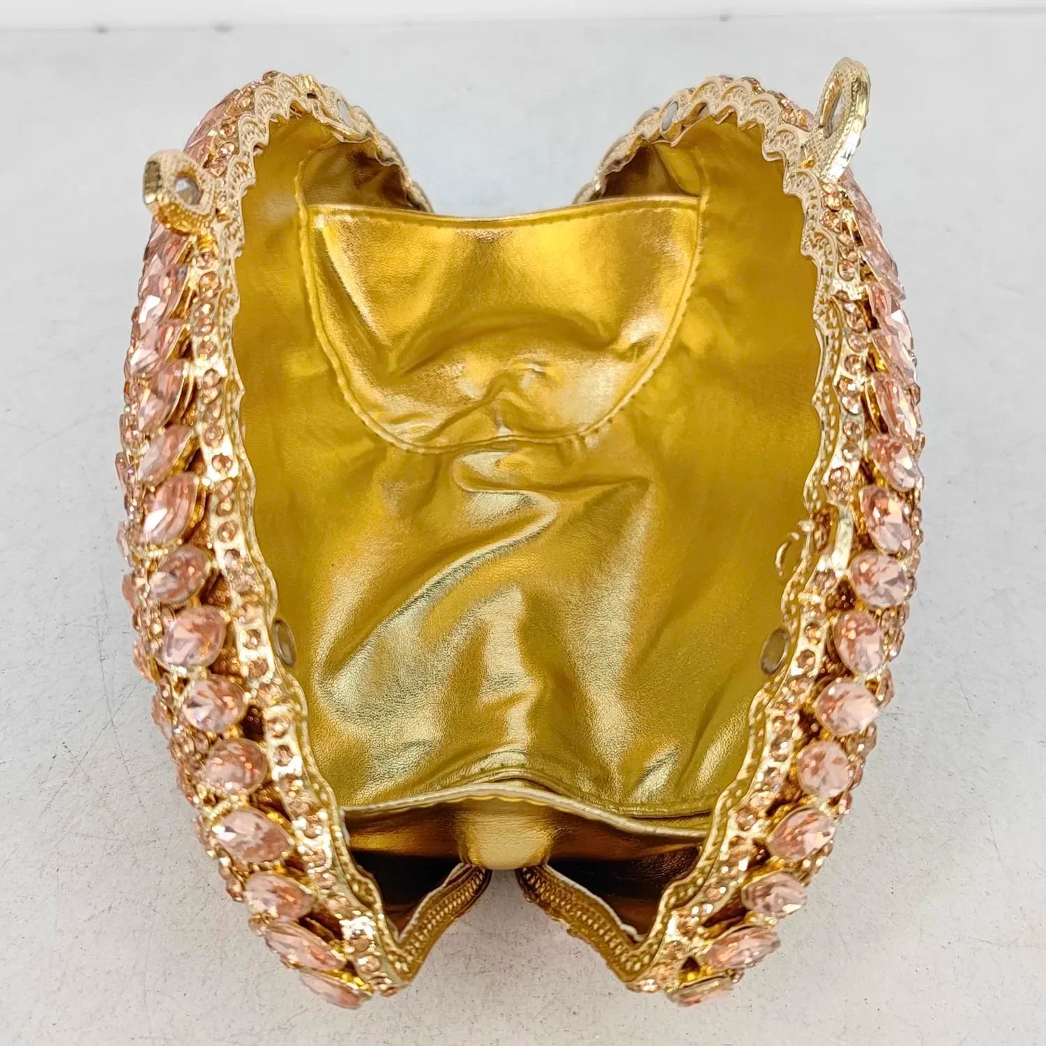 Boutique de fgg feminino rosegold cristal noite saco embreagem casamento formal jantar bolsas bolsas nupcial diamante minaudiere saco