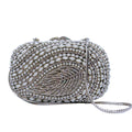 Pérola diamante noite embreagens formal casamento folhas bolsas diamante bolsas femininas de metal duro senhora bolsas jantar nupcial embreagem