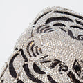 Três-d cabeça de tigre cristal noite sacos de embreagem para festa de casamento metal strass novidade bolsas e bolsas designer de luxo