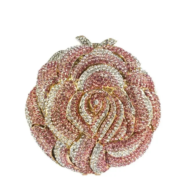 Boutique de fgg feminino flor colorida sacos de noite e embreagens nupcial strass bolsas festa casamento minaudiere bolsa embreagem